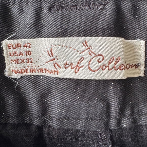 Zara trf Collection Women's Glitter Shortie Shorts Black 10 Summer Festival 1.5" - Picture 7 of 15